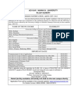 ANU CET 2013 Notification 