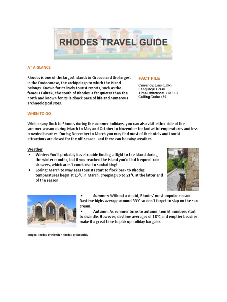 Hotels4u Rhodes Travel Guide | PDF | Rhodes | Greece