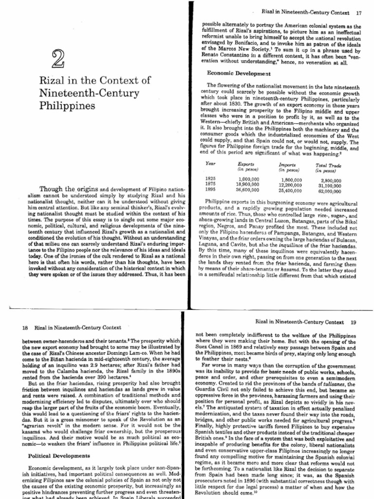 John N. Schumacher, S.J. - Rizal in The Context of Nineteenth-Century