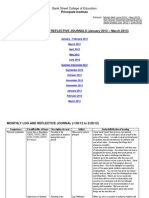 Reflective Journal Logs - Jan 2012 - Mar 2013