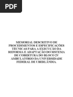 Modelo Memorial Descritivo