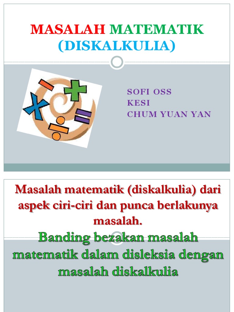 Dyscalculia: Causes and Characteristics | PDF | Wellness