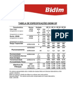 Especificações BIDIM OP