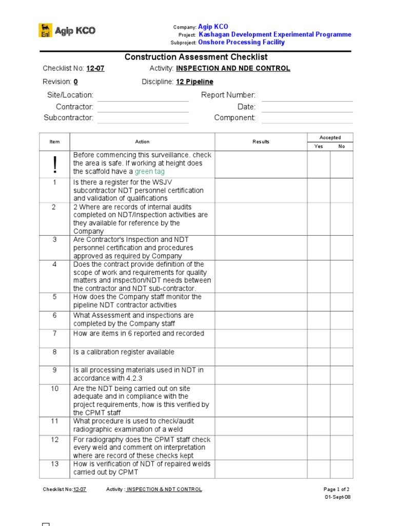 Inspection & NDT Control PDF