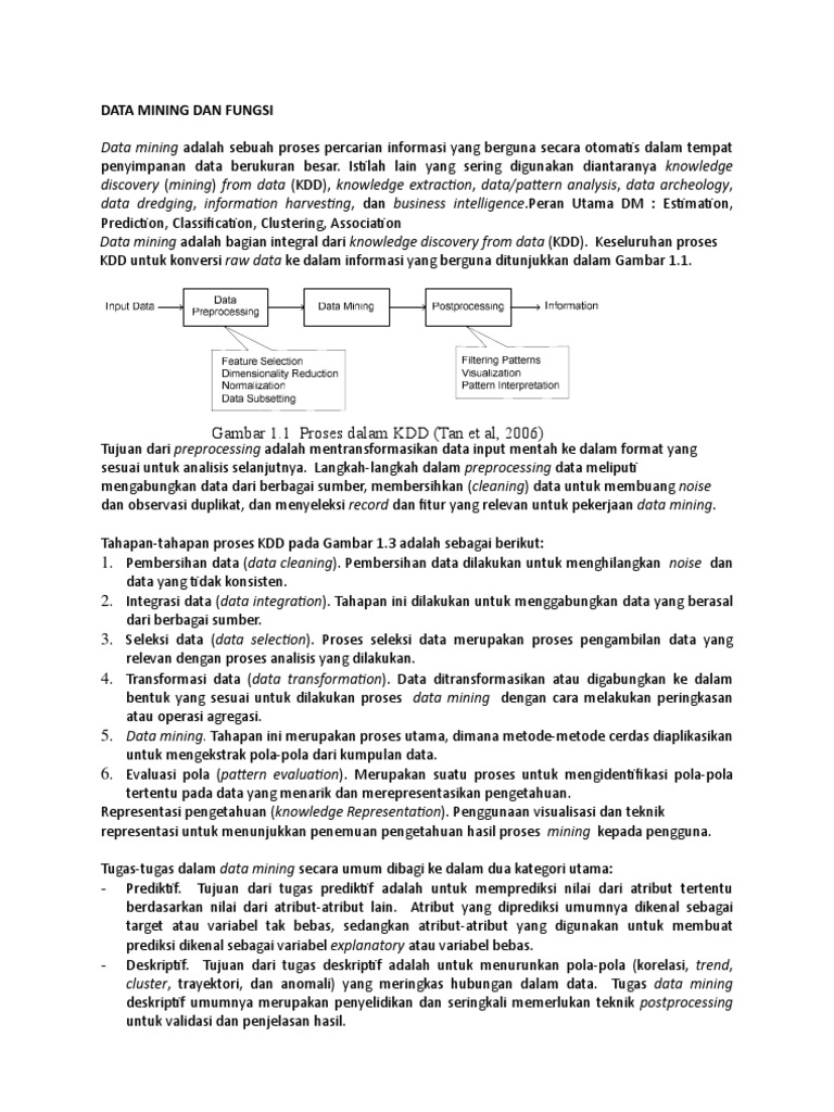 Proses dan Metode Data Mining | PDF