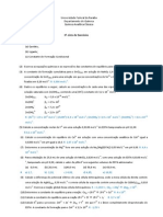 3 A Lista de Exercícios - Química Analítica Clássica