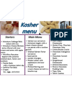 Kosher Menu