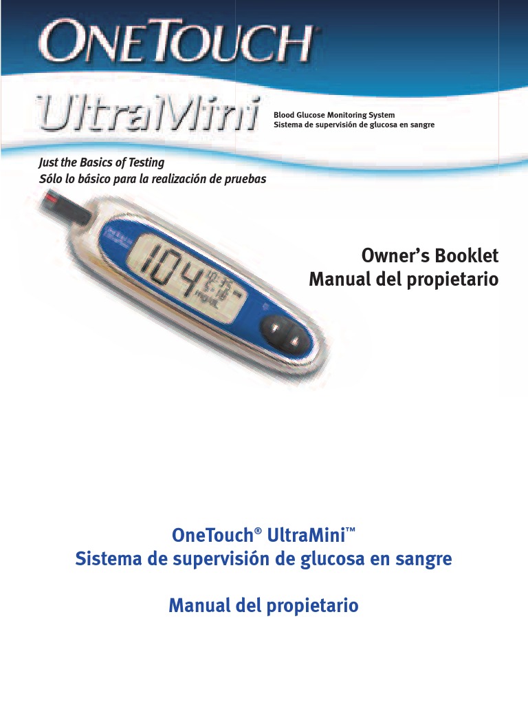 One Touch Ultra Mini Manual Hipoglucemia Insulina
