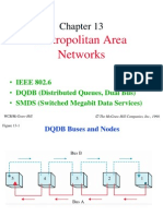 Metropolitan Area Networks: - IEEE 802.6 - DQDB (Distributed Queues, Dual Bus) - SMDS (Switched Megabit Data Services)