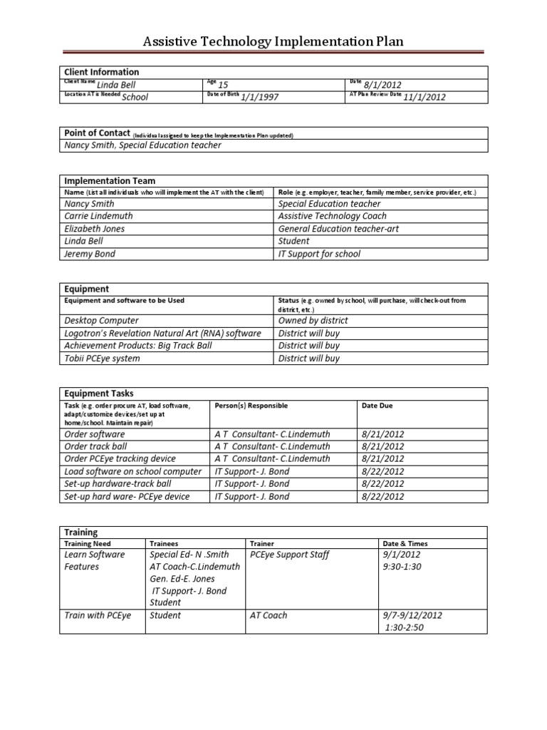 At Implementation Plan-Linda | PDF | Graphical User Interfaces | Human ...