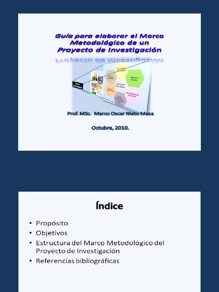 Guia para Elaborar El Marco Metodologico de Un Proyecto de ...