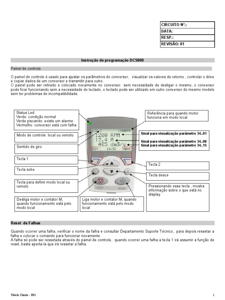 Programação do Conversor DCS800 | PDF | Força | Eletricidade