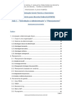Administracao Geral Aula 01 Ponto Dos Concursos PDF