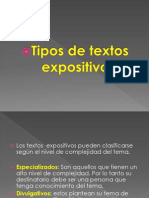 Textos expositivos: clasificación según complejidad del tema