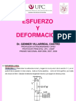 Esfuerzo Y Deformacion: Dr. Genner Villarreal Castro