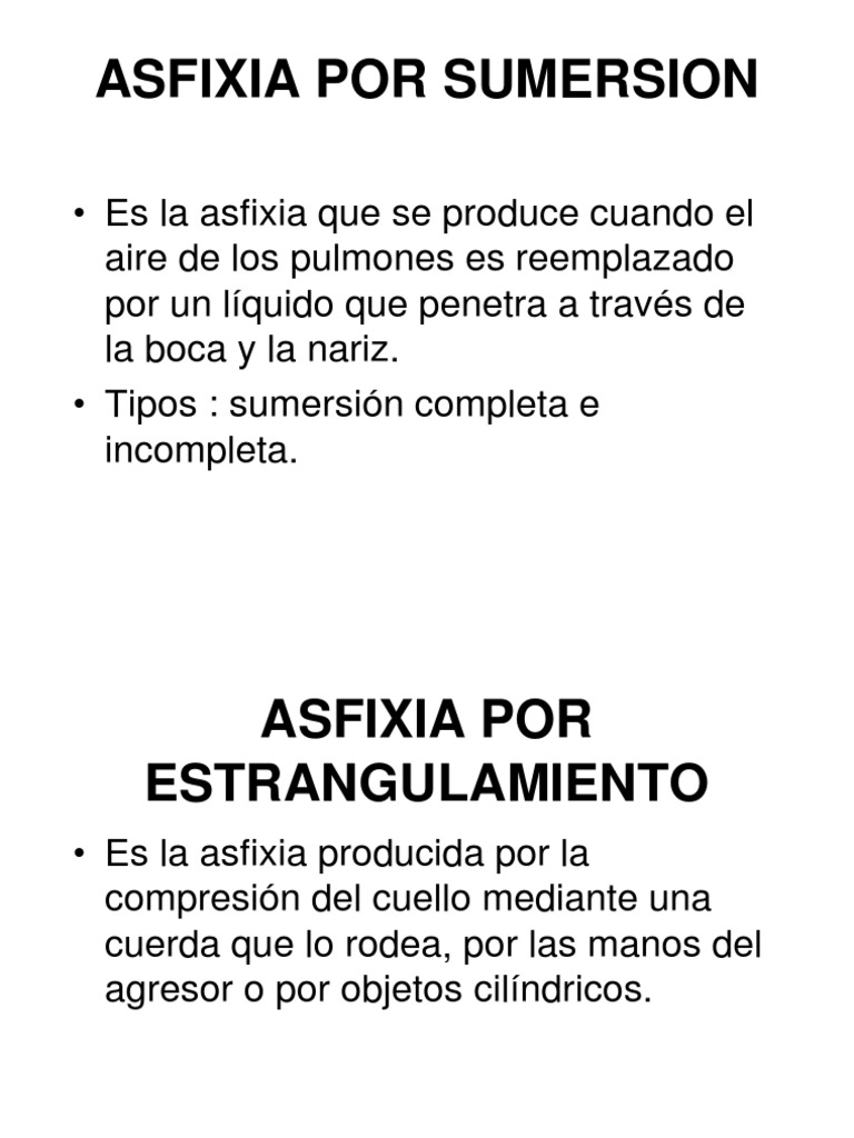 Asfixia Por Sumersion PDF Sistema respiratorio Anatomia animal