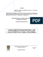 Lineamientos -PolÃ­tica Salud Mental