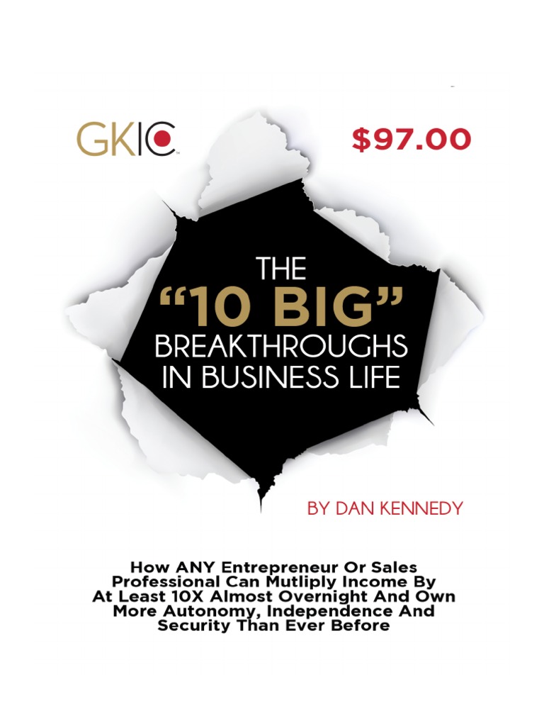 10 Big Business Breakthroughs Action Guide PDF Advertising Sales