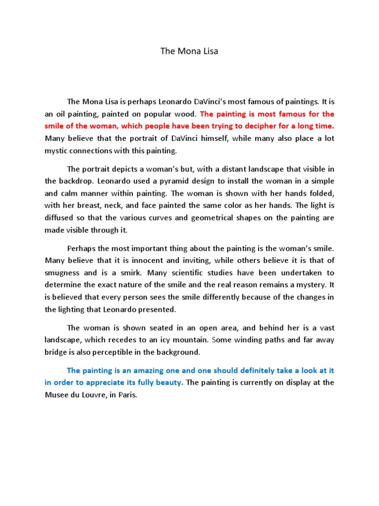 painting description essay