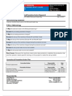 Quality Manual: Customer Corrective/Preventive Action Request # Date