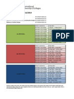 Academic Calendar 2013/2014: PJ College of Art & Design