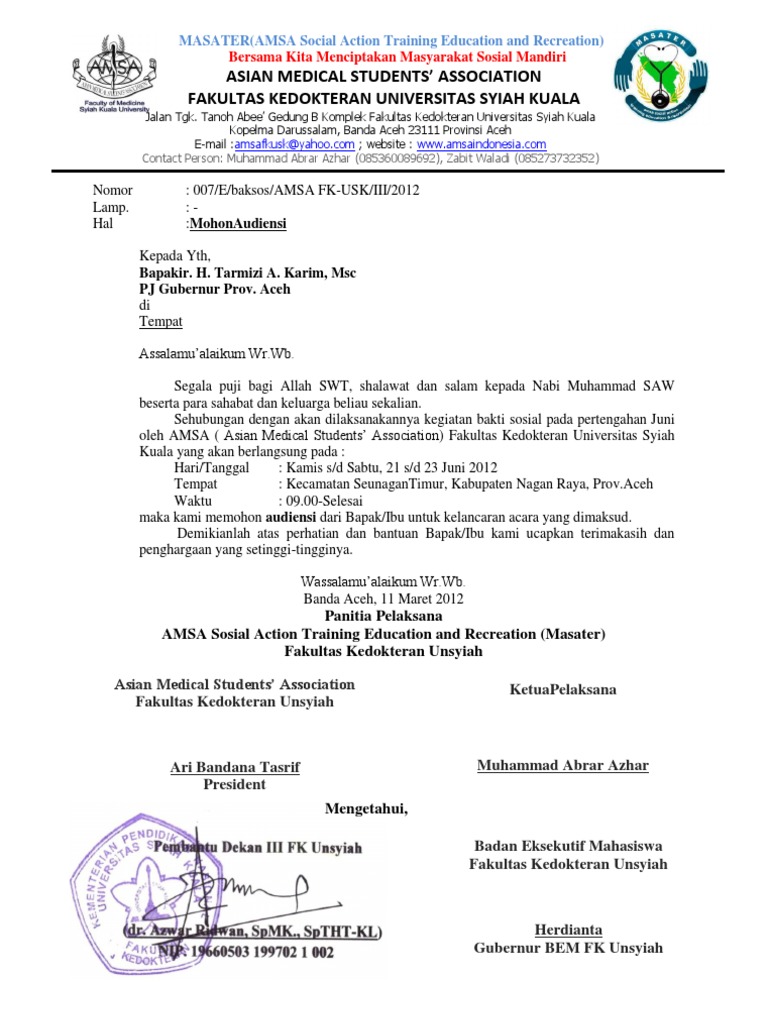 Surat Audiensi