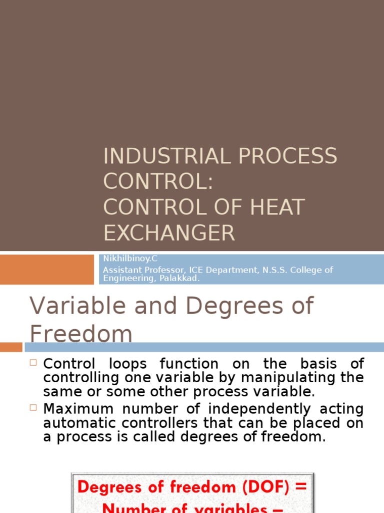 Instrumentation And Control Of Heat Exchanger Pdf Heat Exchanger