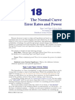 The Normal Curve Error Rates and Power