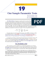One Sample Parametric Tests: Unit IV: Statistical Procedures