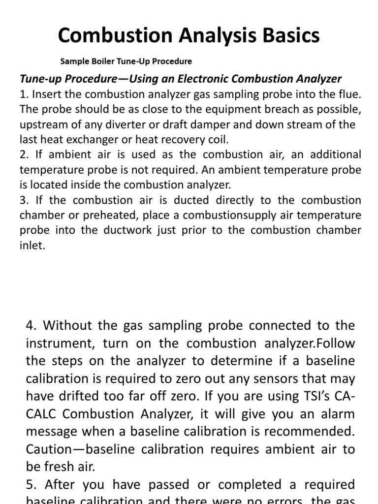Combustion Analysis Basics British Thermal Unit Combustion
