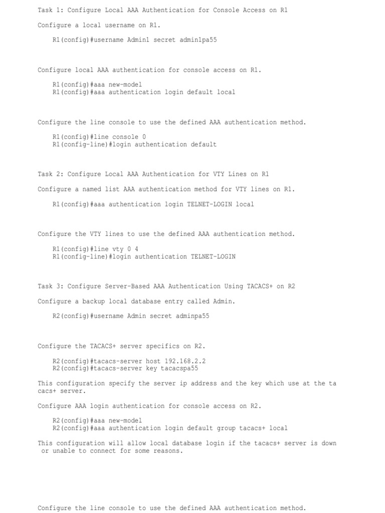 Local AAA Authentication Setup Guide | PDF | Finance & Money Management