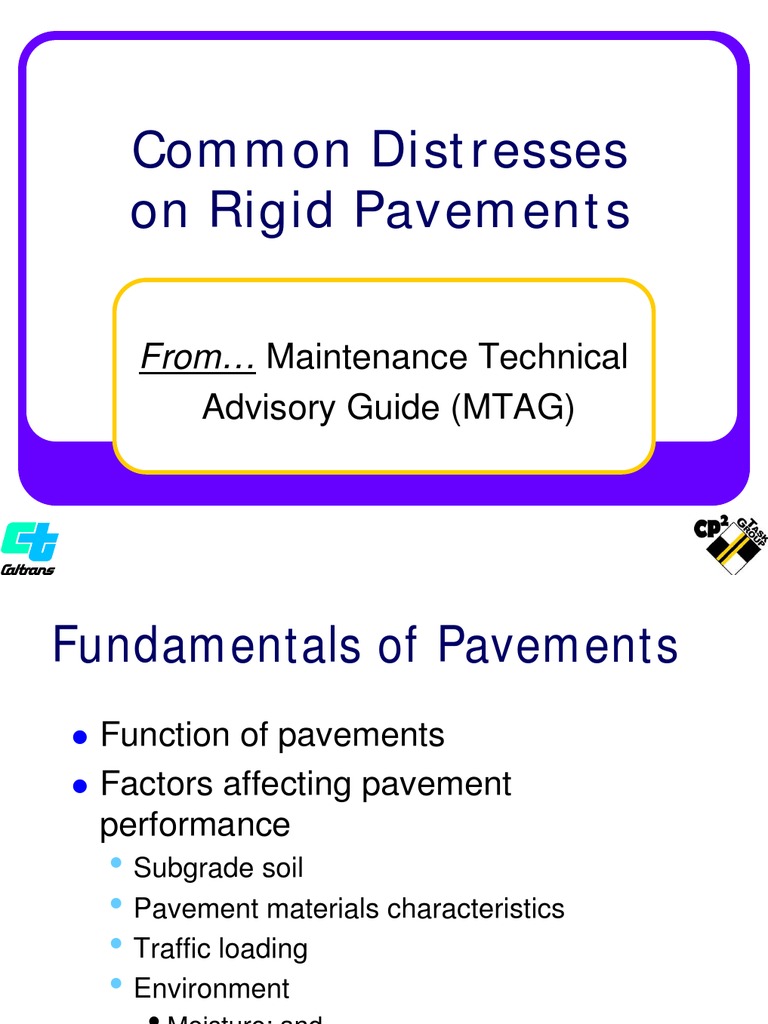 Common Distresses in Rigid Pavements | PDF | Road Surface | Manmade ...