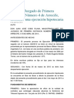 Auto Del Juzgado de Primera Instancia Número 4 de Arrecife