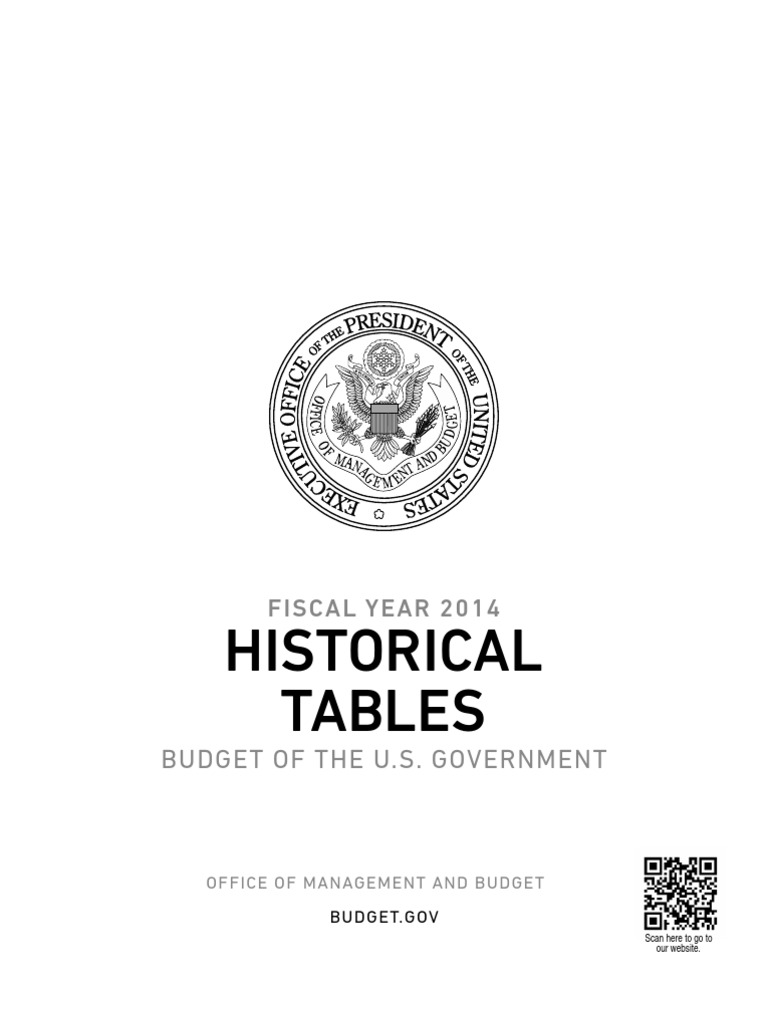 OMB Fiscal 2014 Historical TablesBudget of The U.S. Government PDF