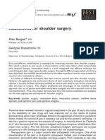 Anaesthesia For Shoulder Surgery 5: Alain Borgeat Georgios Ekatodramis