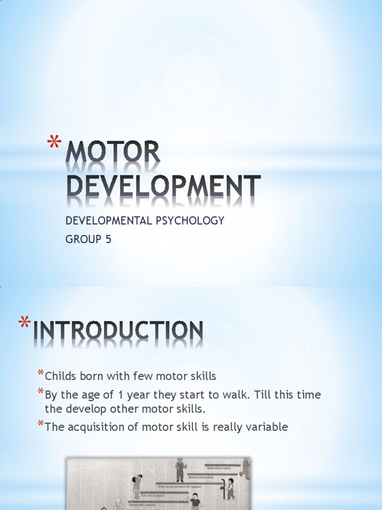 Motor Developmentpower Point | PDF | Hand | Cognitive Development