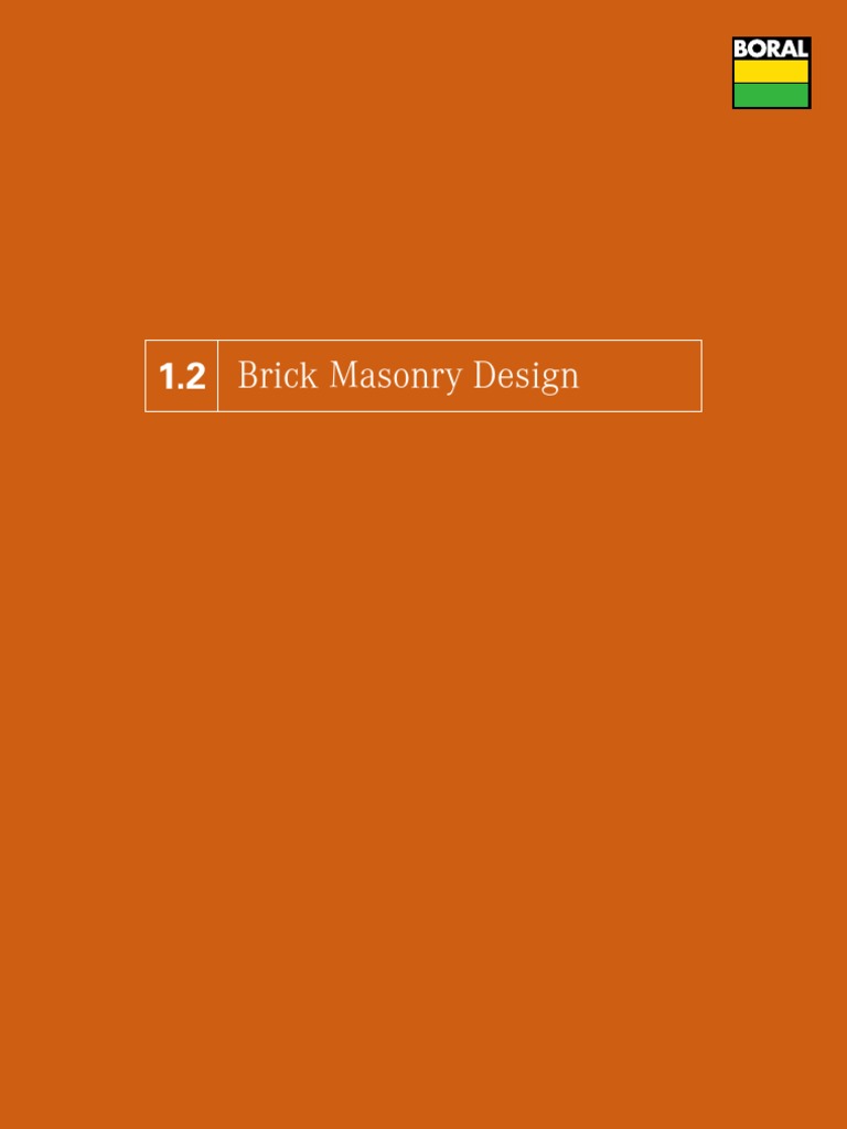 Brick Masonry Design Pdf Brick Masonry
