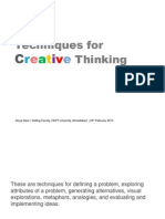 Techniques for Creative Thinking