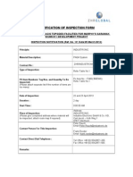 Notification of Inspection Form