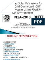 MPPT Based Solar PV System For Three Phase Grid Connected IGBT Based Inverter System Using POWER-GUI Environment