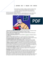 Consejos para Rendir Más y Mejor Con Menos Esfuerzo PDF