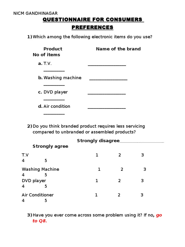 Final Questionnaire For Customer12thMarch | PDF | Filling Station ...