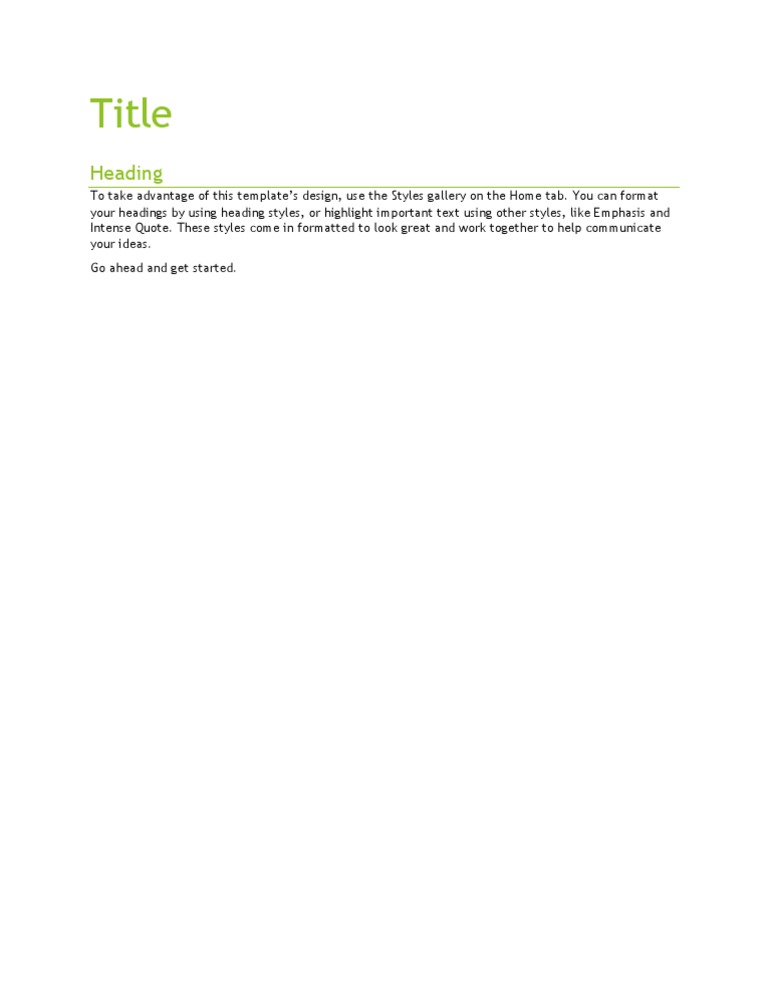 Template Design and Formatting Tips | PDF
