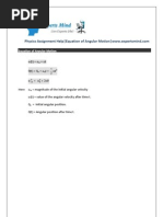 Equation of Angular Motion