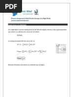 Physics Assignment Help - Kinetic Energy of A Rigid Body: K I N e T I C E N e R G y o F A R I G I D B o D y