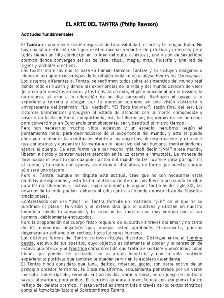 El Arte del Tantra: Placer y Éxtasis | PDF | Tantra | Homo Sapiens