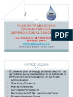 Plan de trabajo EPS Mantaro 2012-2015
