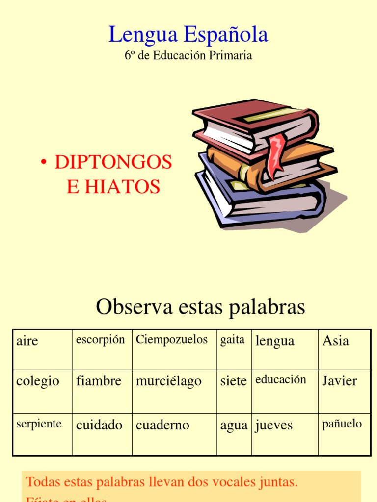 presentacion Diptongo Hiato | Idiomas | Naturaleza