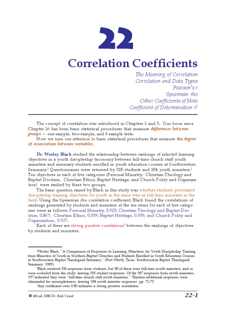22 Correlation 4th | PDF