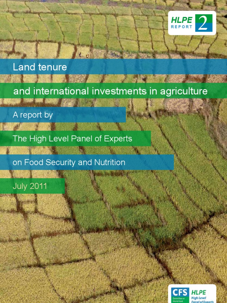 Land Tenure & International Investment in Agriculture Food Security